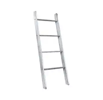 Walmart Lorelia 4-Tier Wall Leaning Ladder Shelf Stand Wooden Blanket Ladder Grey offer