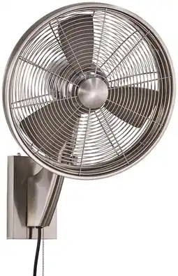 Walmart Minkaaire Anywhere Anywhere 15 Diameter 3 Speed Indoor / Outdoor Wall Mount Fan - Nickel offer