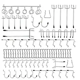 Walmart 81 Pcs Pegboard Hooks Assortment Heavy Duty Peg Hook Organization Wall Storage offer