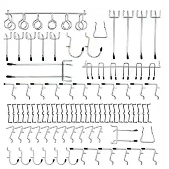 Walmart 81 Pcs Pegboard Hooks Assortment Heavy Duty Peg Hook Organization Wall Storage offer