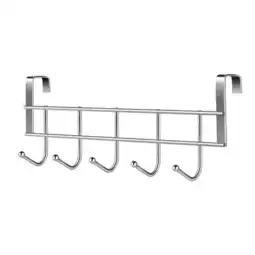 Walmart 5 Hooks over The Door Hooks Wash Room Hanger Clothes Towel Storage HolderUUU305443001 offer