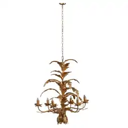 Walmart CC Home Furnishings 29.75 Gold and Clear Classic Style Six Light Chandelier offer