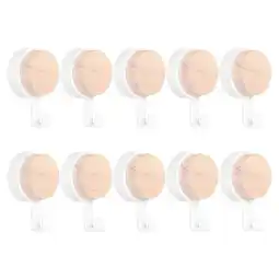 Walmart Yongwei 10Pcs Wooden Wall Mounted Hooks for Clothes, Towels, Hats, Bags - White offer