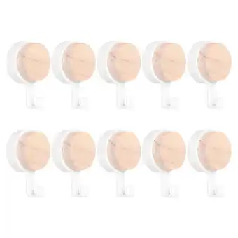 Walmart Yongwei 10Pcs Wooden Wall Mounted Hooks for Clothes, Towels, Hats, Bags - White offer