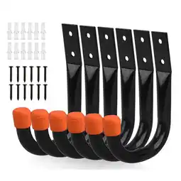 Walmart 6 Pack Garage Hooks Utility Tool Organizer Holder Hanging Wall Mount Heavy Duty offer