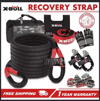 Walmart X-BULL Winch Recovery Kit Shackle Tow Strap Tree Saver Gloves Safety Blanket Off-Road offer