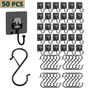 Walmart Wall Hooks for Hanging, DXIMRX 50 Pack Hooks for Kitchen, Bathroom, Home and Office offer