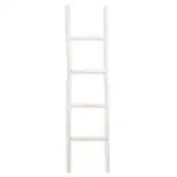 Walmart Contemporary Home Living 59 White Handcrafted Four Tiers Straight Body Ladder offer