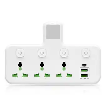 Walmart KOSIY Multi Plug Outlet Extender w/ Night Light USB Ports Individual Switches, Non Surge Power Strip offer