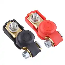 Walmart Car Battery Terminal Connectors for Automotive Vehicles - Red and Black Covers offer