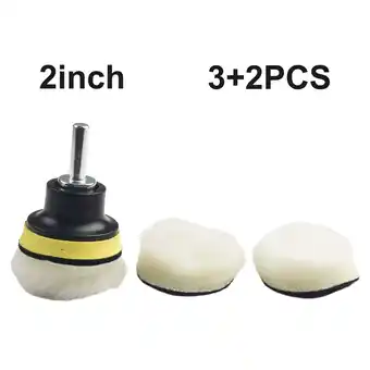 Walmart Huajunming 5Pcs/Set 2Inch Buffing Polishing For Pads Car Polisher Drill Wool Wheel Mop Kit offer