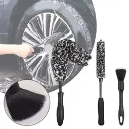 Walmart BAGUER 3PCS Wheel Brush Kit for Cleaning Wheel and Tire, Car Detailing Brushes offer