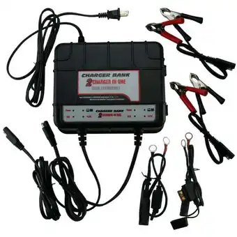 Walmart Dual Bank Smart Battery Charger - 6V/12V AGM & Sealed Lead Acid, 5A - Rapid Charging & Maintenance offer