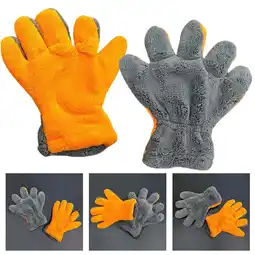 Walmart BAGUER 1 Pair Superfine Fiber Glass Car Wash-Gloves Cleaning Equipment Detailing Care offer