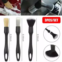 Walmart BAGUER 3Pcs Car Detail Brush Wash Auto Detailing Cleaning Kit Engine Wheel Brushes Set offer