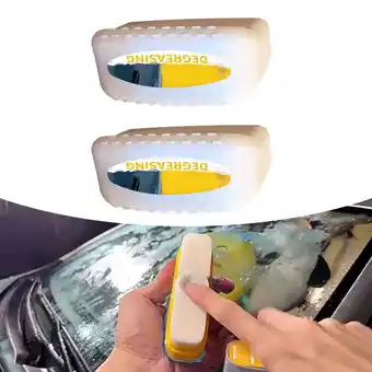 Walmart BAGUER 2Pcs Glass Cleaning Board Automotive Oil Film Cleaning Brush Anti-Rain Fog offer