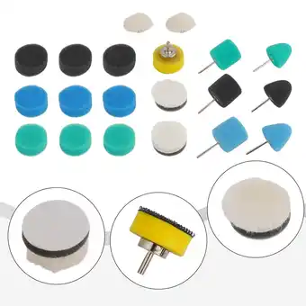 Walmart BAGUER 20X 1IN Buffing Polishing Pads Mini Detail Polishing Pads Set Polisher Pad offer