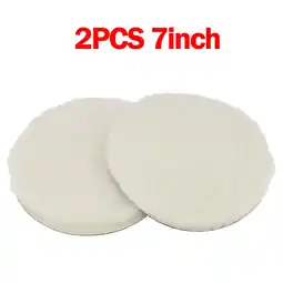 Walmart 2Pcs 5/6/7 Inch Wool Buffing Polishing Pads Bonnets Sanding On Car Buffer ,7 Inch offer