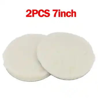 Walmart 2Pcs 5/6/7 Inch Wool Buffing Polishing Pads Bonnets Sanding On Car Buffer ,7 Inch offer