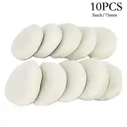 Walmart 10Pcs/Set 3-Inch Wool Buffing Bonnet-Pad Car Polishing Buffer Hook & Loop POLISH offer