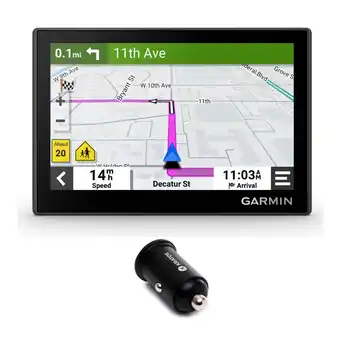 Walmart Garmin Drive 53 GPS Navigator With Kratos Power 36W 2-Port Car Charger Bundle offer