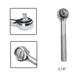 Walmart 1/4 3/8 1/2 High Torque Ratchet Wrench Socket Quick Release Square Head Spanner 1/4 offer