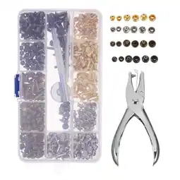 Walmart Mixtlocalior 1 Set Leather Rivet Double Rivet with Hole Punch Setting Tool Pliers offer