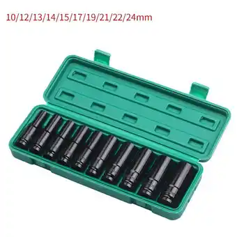 Walmart 10pcs 1/2Inch 6-Point Impactdrive Socket Metric 10-24mm Carbon Steel Hand Tools offer