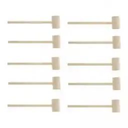 Walmart kesoto 3xWooden Mini Hammers for Chocolate, Natural Wood Hammer 10Pcs 14.7cm offer