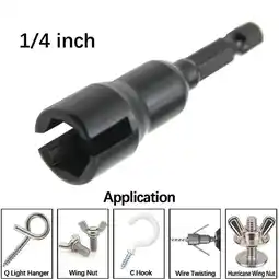 Walmart 1/4Inch Butterfly Bolt Socket Wrench Hex Shank Socket Adapter Nut for Power Tool offer