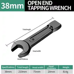 Walmart 24mm Open End Striking Wrench, High Tensile Steel Single Head Spanner Hand Tool 38mm offer