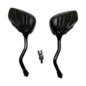 Walmart Motorcycle Skeleton Skull Hands Claw Shadow Rearview Sides Mirror 8mm 10mm A6H4 offer