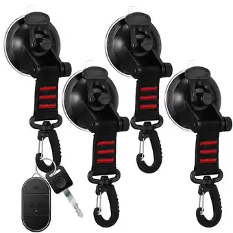 Walmart Mixtlocalior 4pcs Heavy Duty Suction Cups Securing Hooks Car Camping Tie Down Tarp Accessories offer