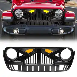 Walmart AMERICAN MODIFIED Grille for 2018-2023 Jeep Wrangler JL & Gladiator JT w/Cam offer