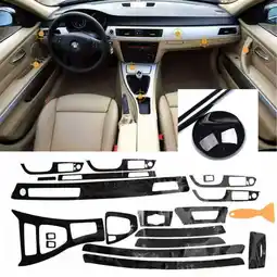 Walmart Lylong Car Accessories Gloss Black Interior Glossy Wrap Trim Decal for Bmw 3 Series E90 2005-2012 offer