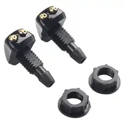 Walmart 2 Pcs Car Dual Holes Windshield Washer Nozzle Wiper Water Spray Jet Adjustable offer