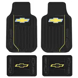 Walmart New 4pcs Chevy Elite Bowtie Logo Car Truck Front / Back All Weather Rubber Floor Mats offer