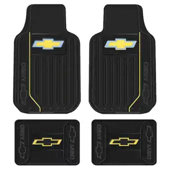 Walmart New 4pcs Chevy Elite Bowtie Logo Car Truck Front / Back All Weather Rubber Floor Mats offer