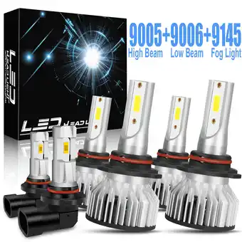 Walmart For Chrysler PT Cruiser 2001-2010 Combo LED Headlight Hi-Low Fog Light Bulbs Kit offer