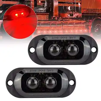 Walmart BAGUER 2pcs 2LED Side Marker Clearance Lights Waterproof for Boat Trailer Truck RV Red Light offer