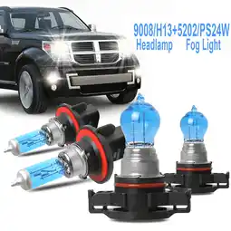 Walmart For Dodge Nitro 2010 2011 Halogen Headlight Hi-Lo Beam + Fog Light Bulbs Kit 4200K Warm White 4x offer