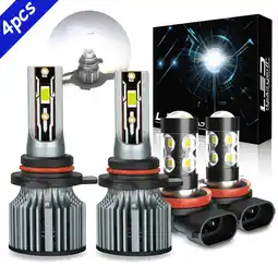 Walmart For Chrysler 200 2013-2015 4X 9012 H11 LED Headlight High Low Beam +Fog Light Bulbs offer