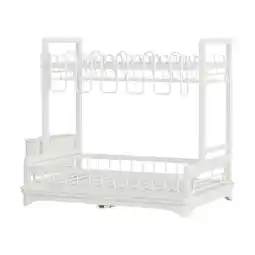 Walmart Cuticate 2 Tier Saving Space Dish Drying Rack for Kitchen Counter for Home Camping RV White offer