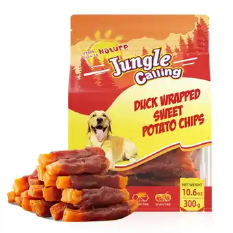 Walmart Jungle Calling Duck & Sweet Potato Dog Treats, Healthy Nutritious Snacks Chewy for All Dogs, 10.6 oz offer