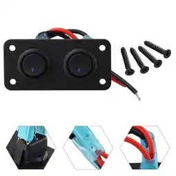 Walmart GYZEE 2 Gang Rocker Toggle Switch Panel For Car Rv Truck 12V Blue Led Light New offer