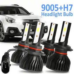 Walmart For Subaru Outback 2005-2014 LED Headlight Bulbs 9005+H7 High Low Beam White 4Pcs offer