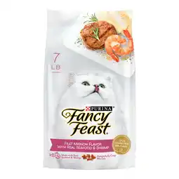 Walmart Purina Fancy Feast Dry Cat Food Filet Mignon Flavor With Seafood and Shrimp, 7 lb Bag offer