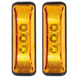 Walmart 2pcs Yellow 3-Led Side Marker Lights Rv Truck Trailer Clearance Light Waterproof offer