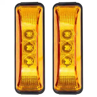 Walmart 2pcs Yellow 3-Led Side Marker Lights Rv Truck Trailer Clearance Light Waterproof offer