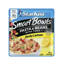 Walmart StarKist Smart Bowls Tuna Pasta & Beans Zesty Lemon, 4.5 oz Pouch offer